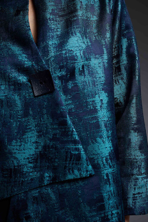 Miniatura: Joseph Ribkoff Taffeta Teal & Black Jacket