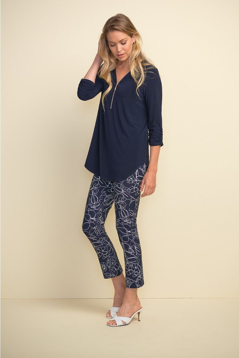 Thumbnail: Joseph Ribkoff Midnight Zip Up Top