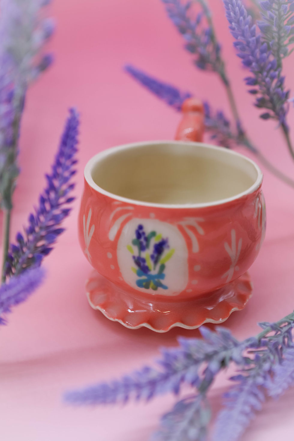 Thumbnail: Coral Lavender Pinky Up Mug