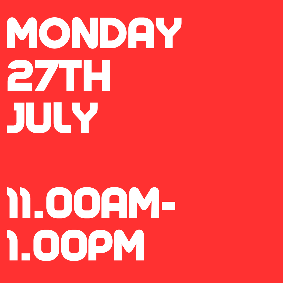 GRAFFITI ART CLASS 11.00AM-1.00PM MON 27TH JULY (16 spots) 27 BOLD ST