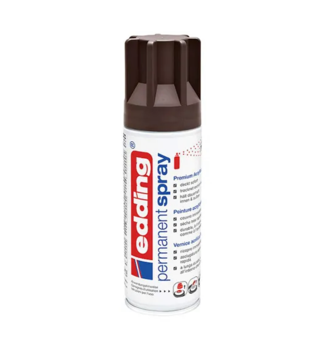 EDDING 5200 PERMANENT SPRAY PAINT. 200ml CHOCOLATE BROWN
