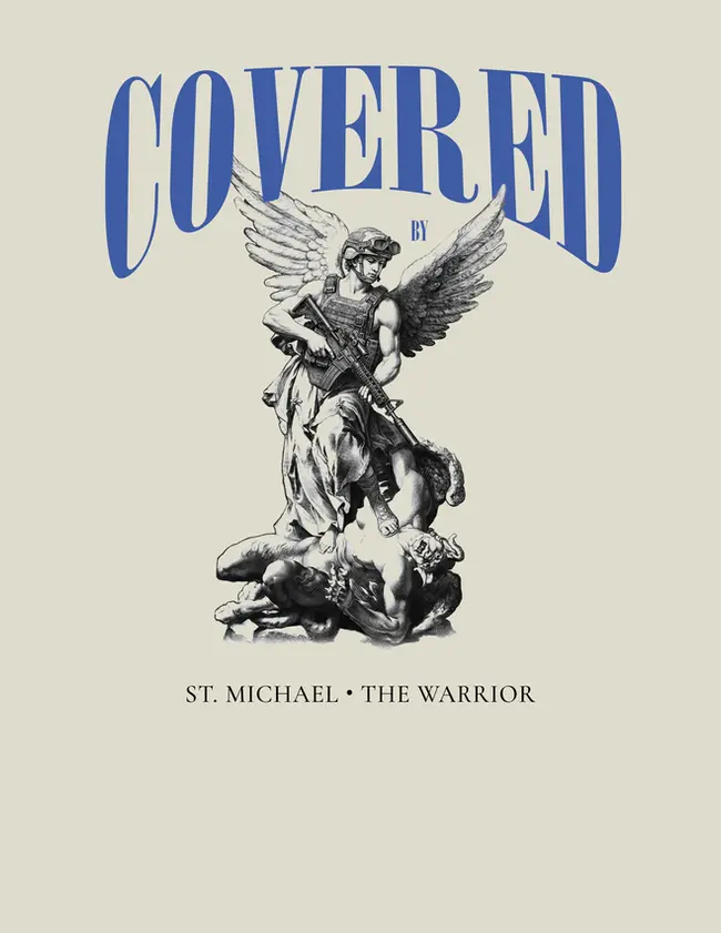 Camiseta oversized Saint Michael — estampa