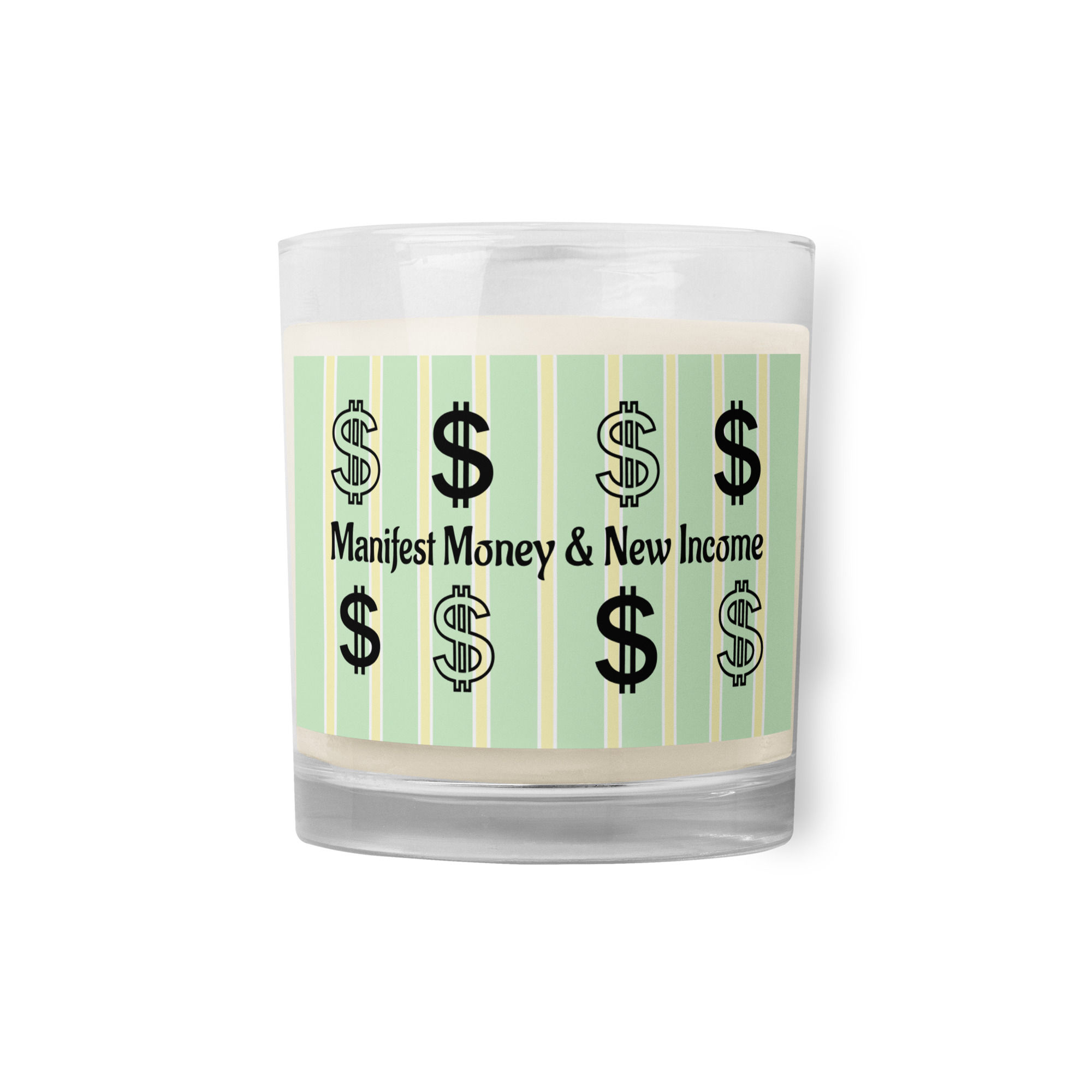 Glass jar soy wax candle