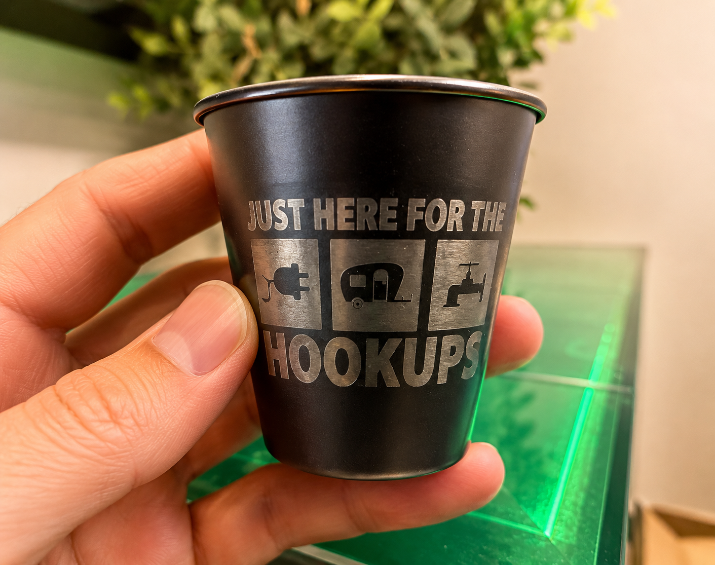 2 oz. Camping Shot Glass | Stainless Steel