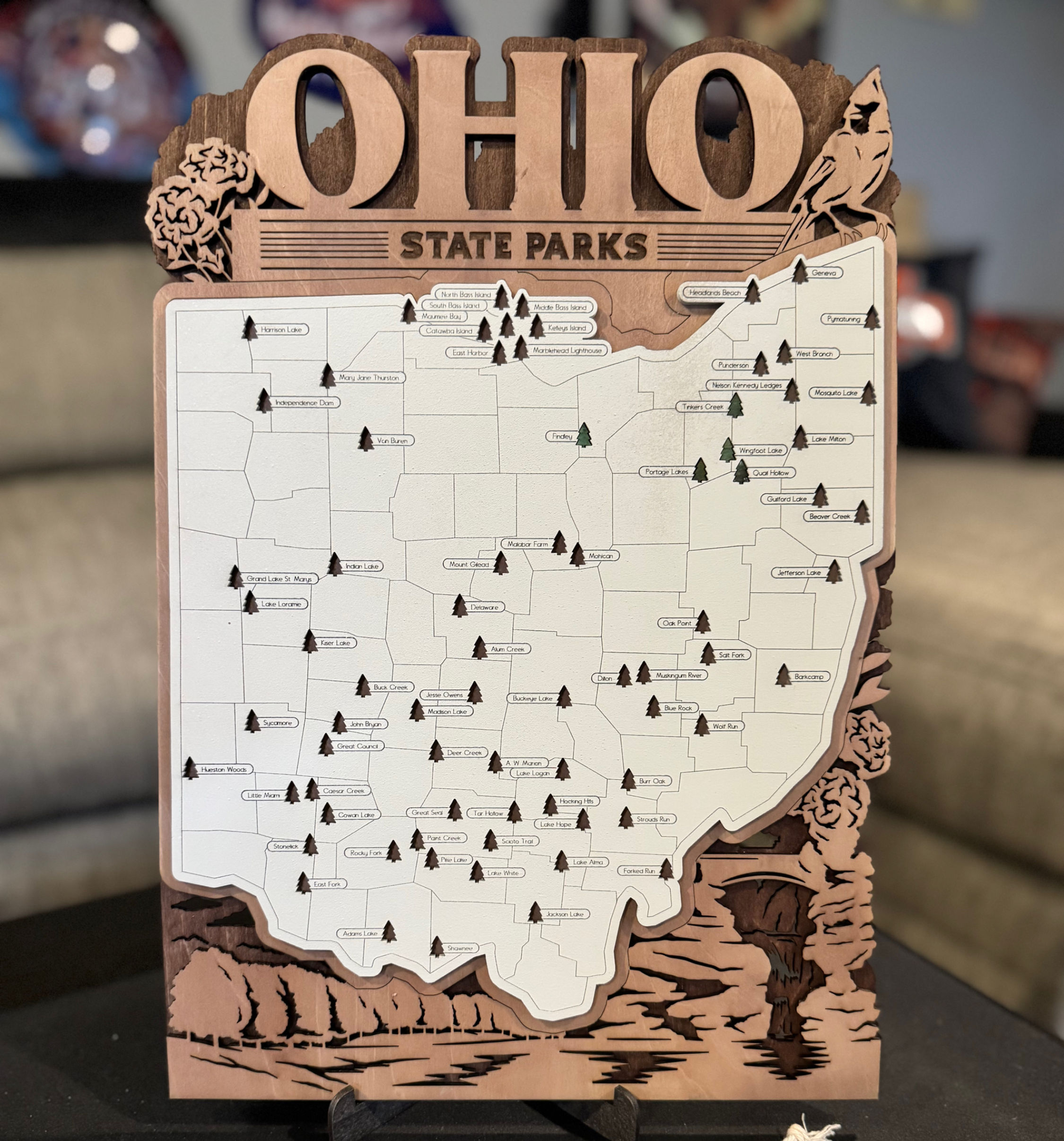 Ohio State Park Travel Map