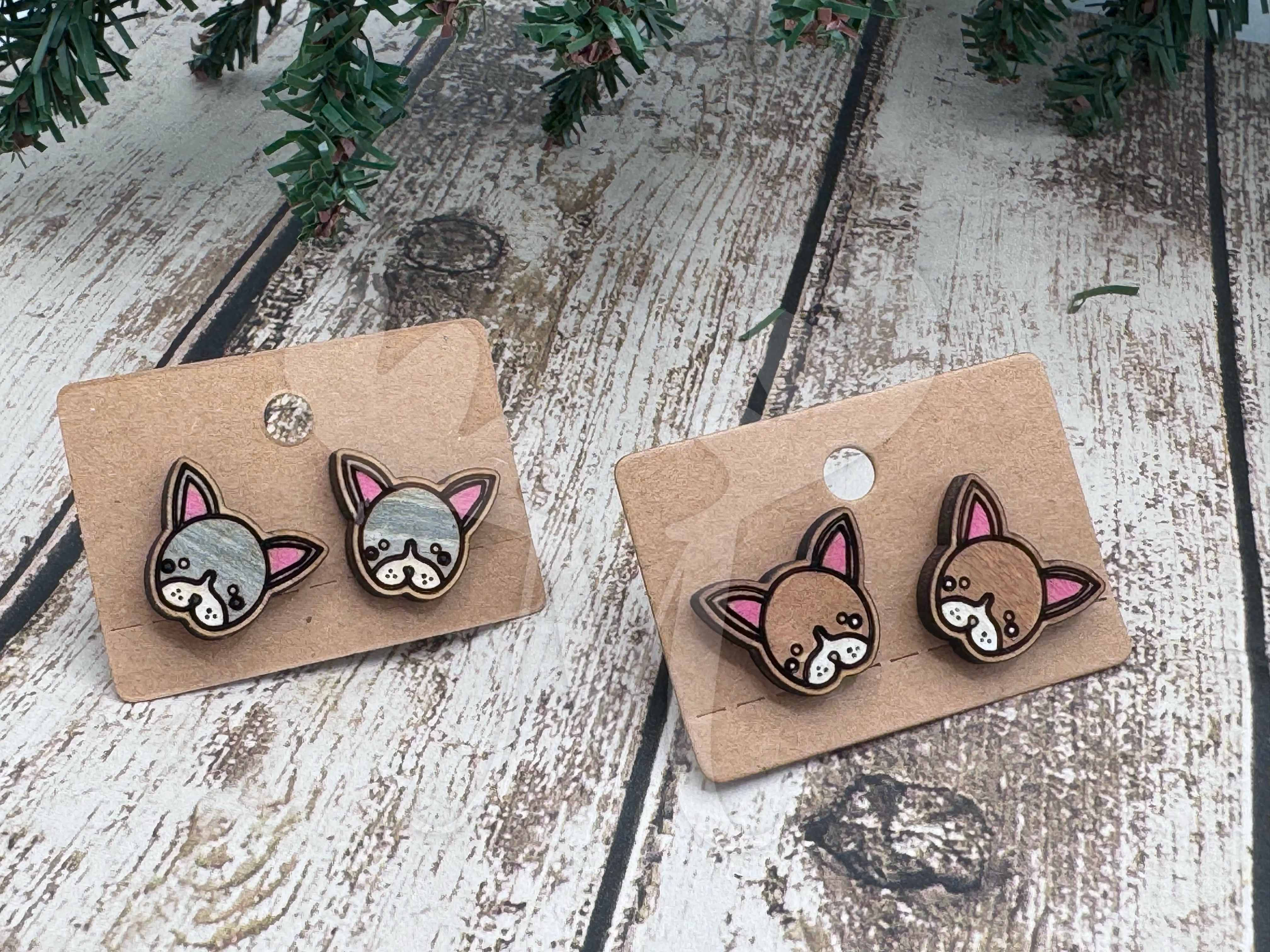 Chihuahua | Wood Earrings