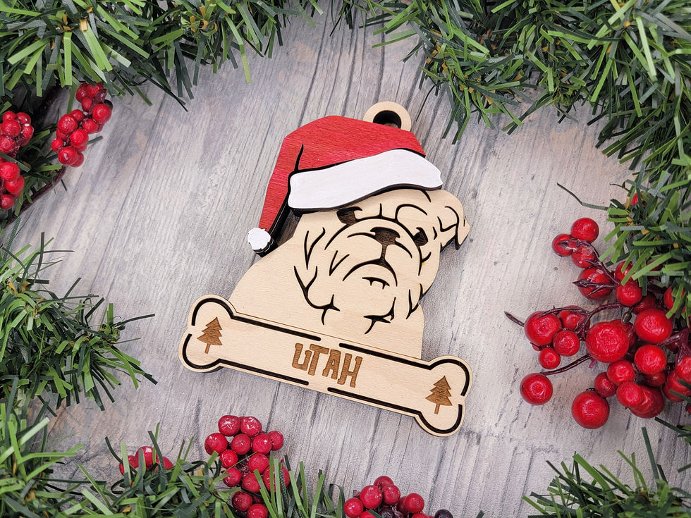 Thumbnail: Santa Dog Ornament (A-B)