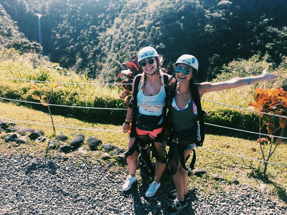 Zip lining in Hawaii