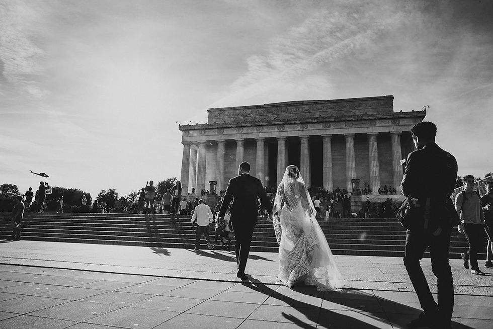 Guests gathered for a Potomac View Terrace wedding ceremony