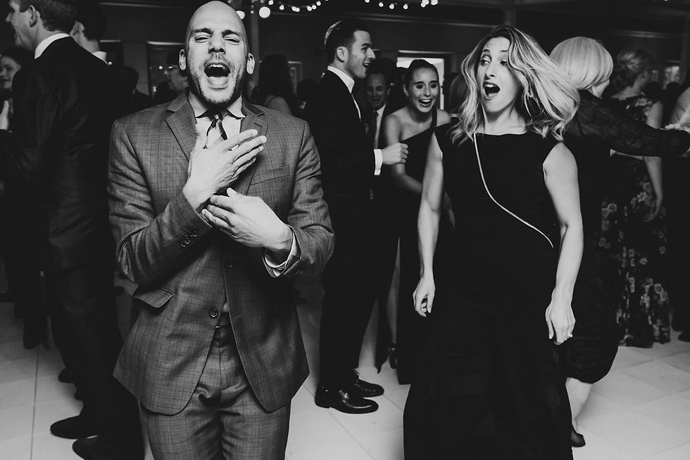 Wedding guests and city views at Potomac View Terrace