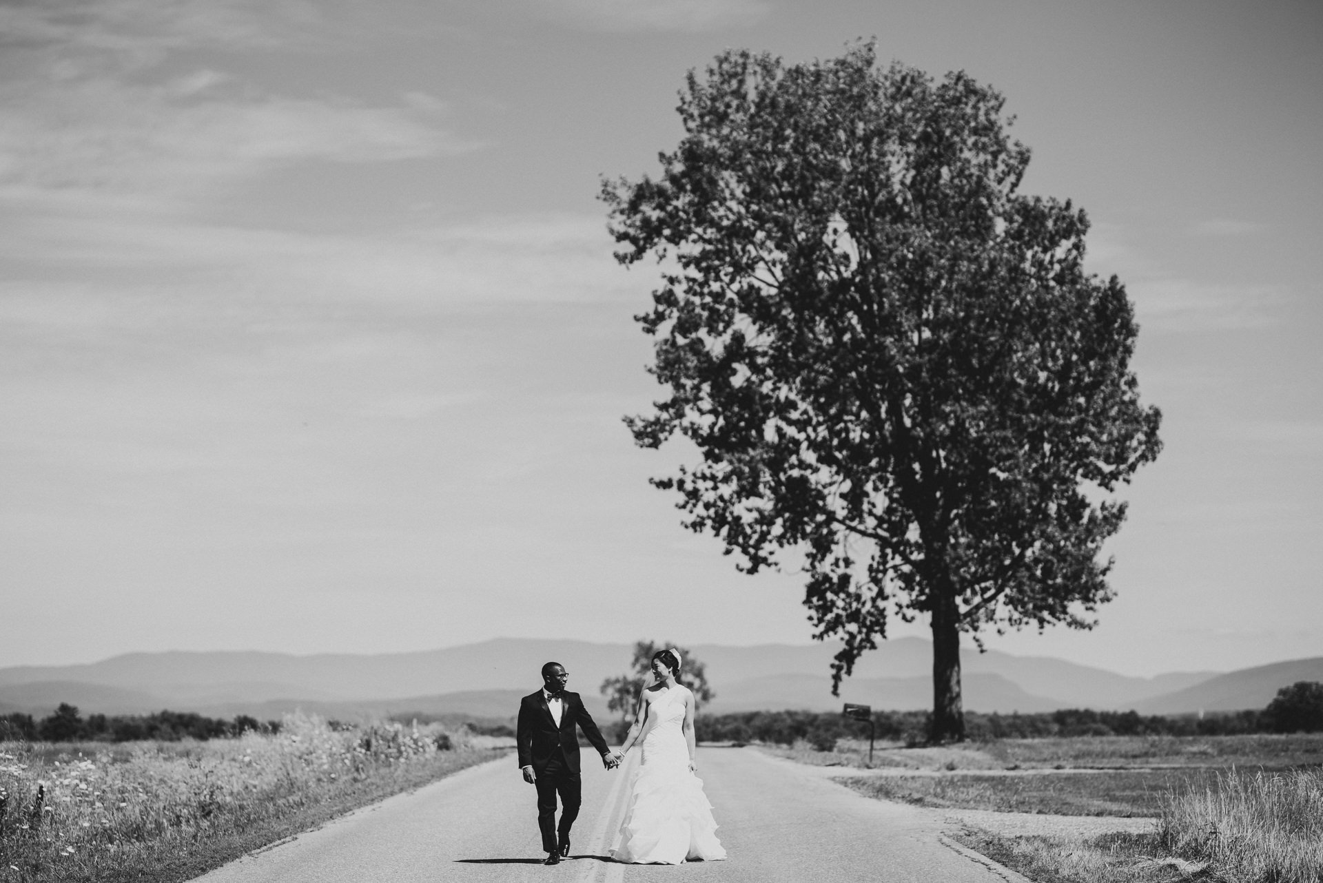 Ali and Emma together at their destination wedding at Basin Harbor on Lake Champlain in Vermont.