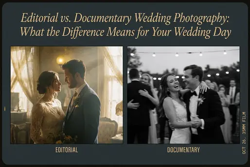 Editorial vs. Documentary Wedding Photography: What the Difference Means for Your Wedding Day