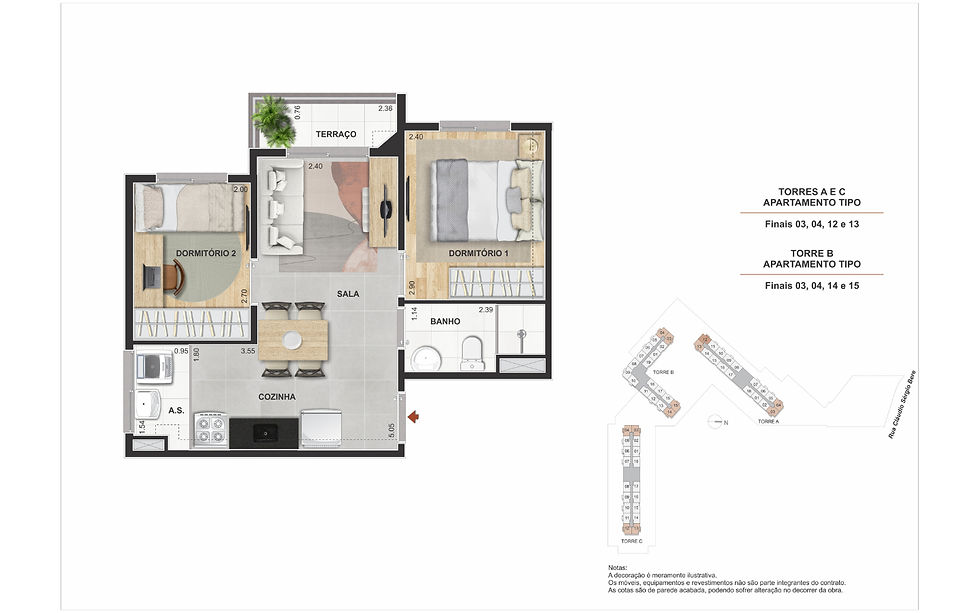 PLANTA 38M² TIPO D