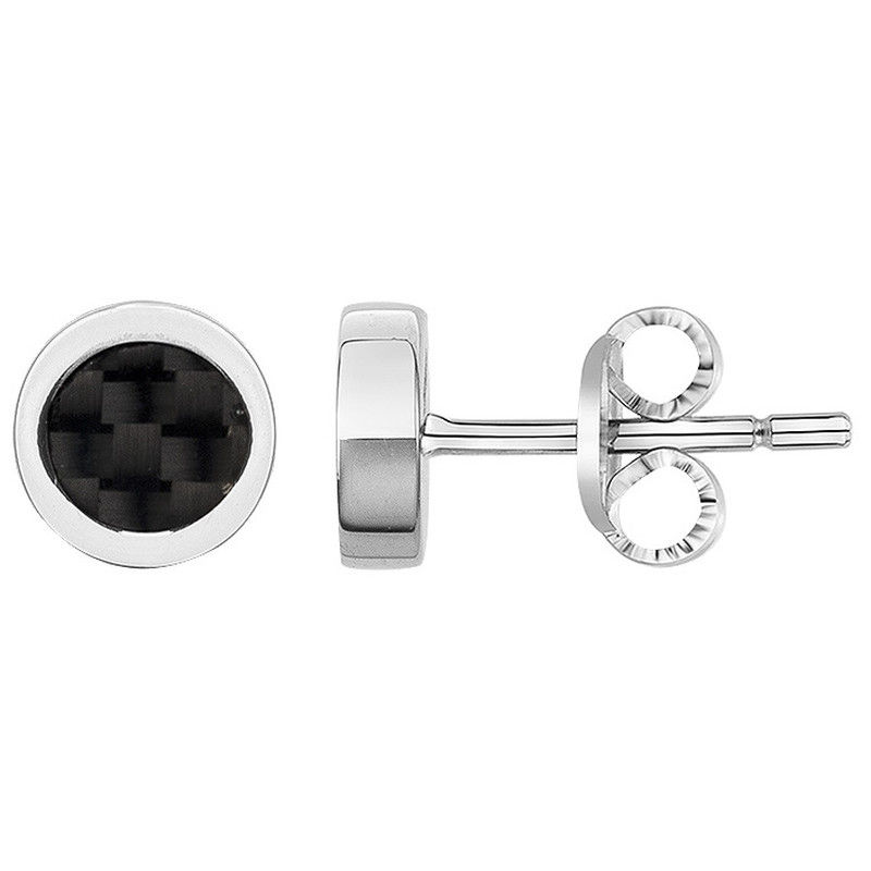 Miniature : Boucles d'oreilles puce carbonne