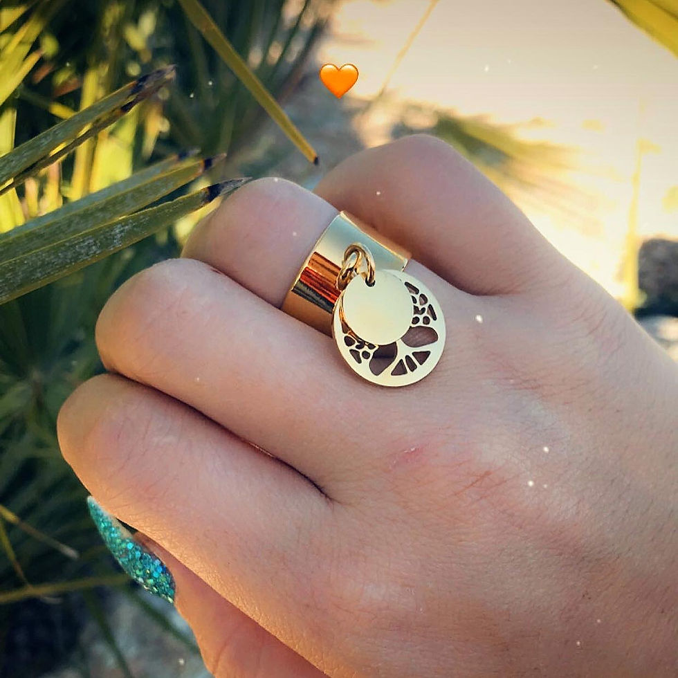 Miniature : Bague arbre de vie et pampille 💎