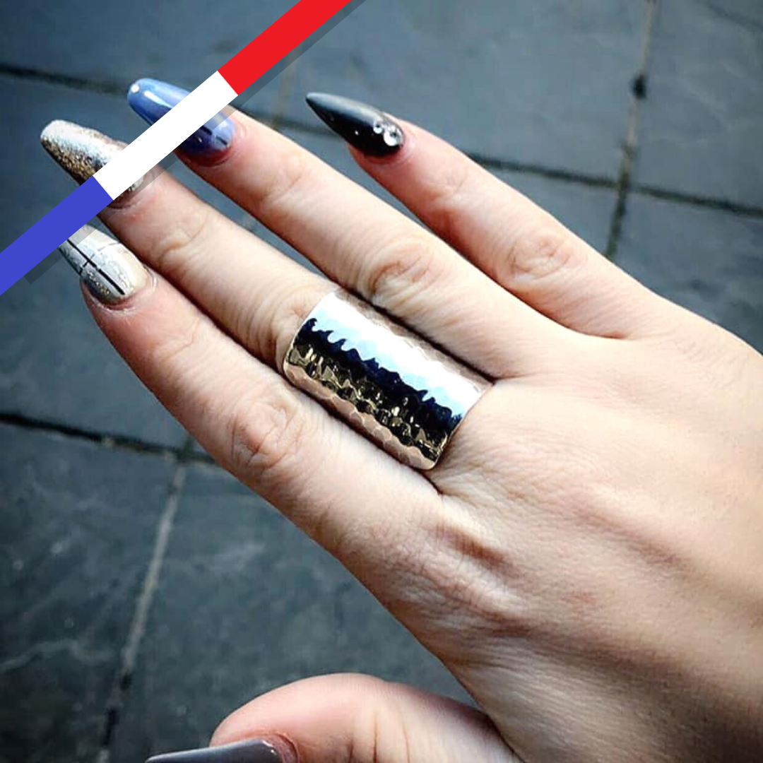 Bague Boho martelée