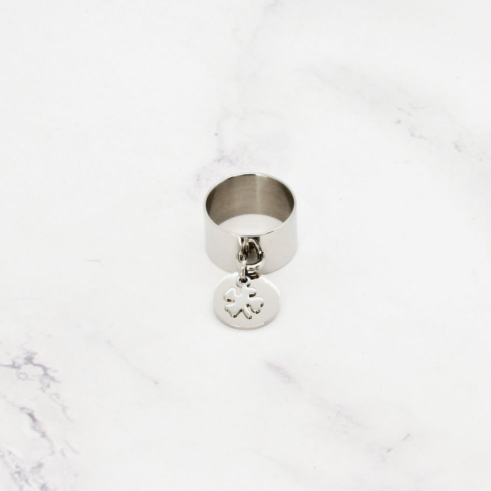 Miniature : Bague Trèfle et pampille 💎