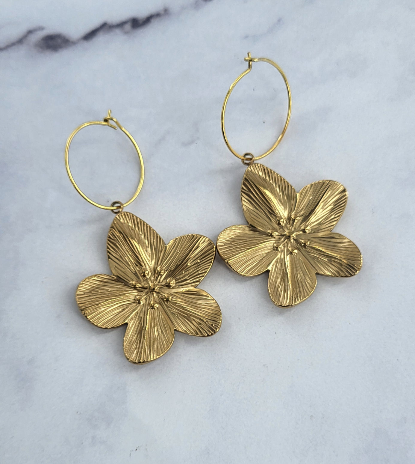 Créoles fines Flor💎