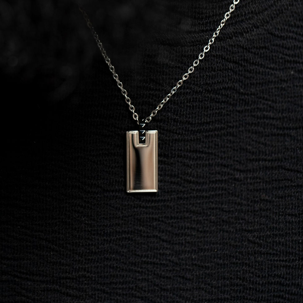 Miniature : Collier plaque mode Bi color