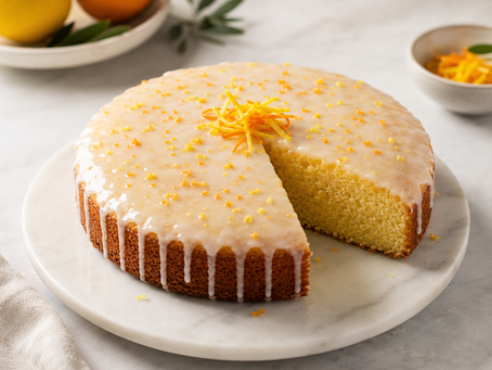 Deliciously Moist Olive Oil Cake Topped with Zesty Citrus Glaze
