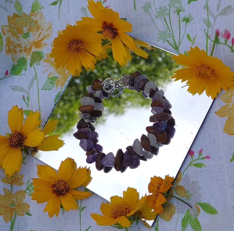 Thumbnail: Amethyst & Tigers Eye Bracelet 