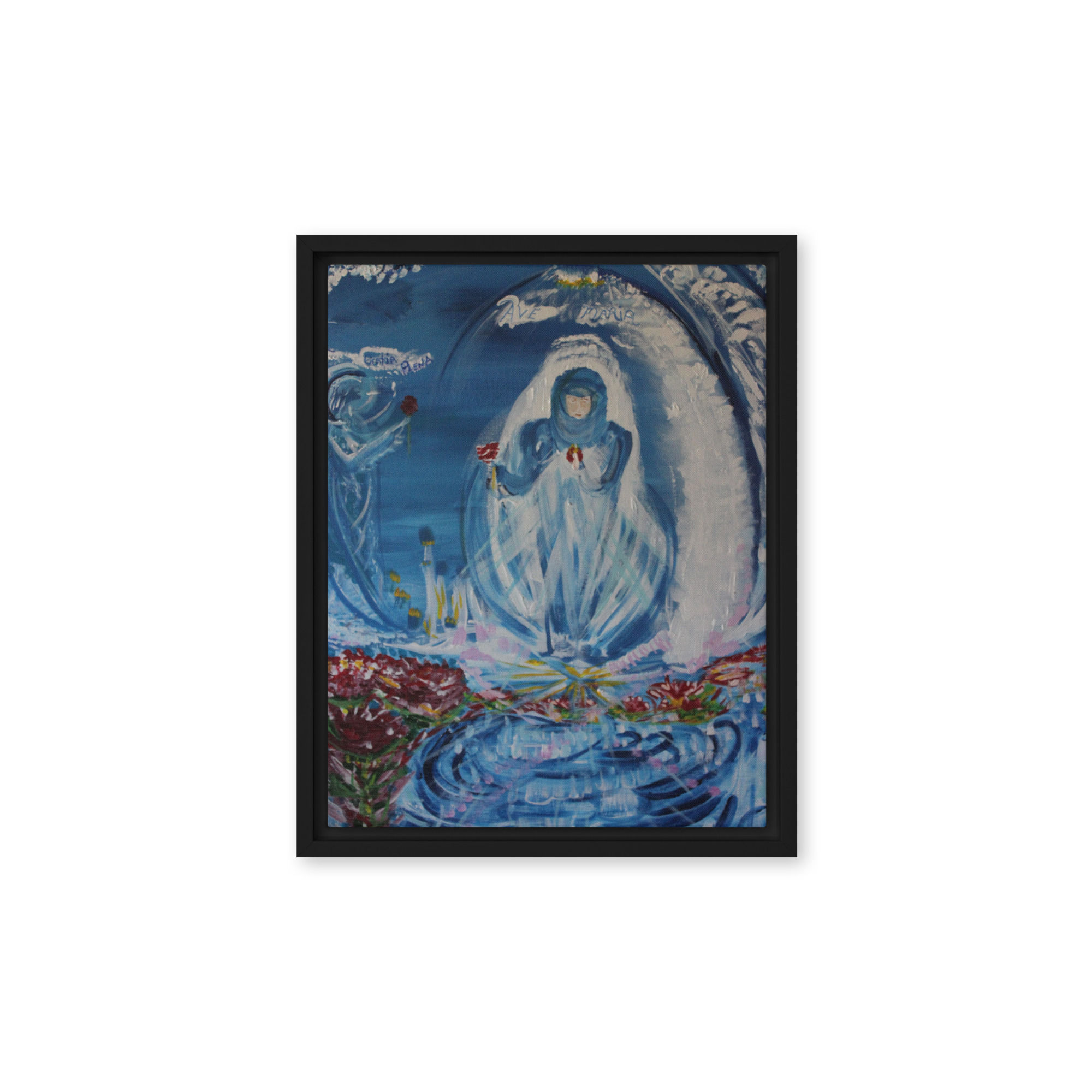Framed canvas of the Annunciation 11x14