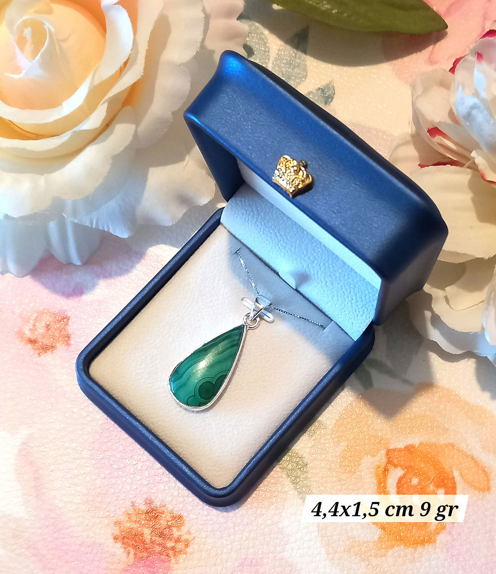 Miniature : Surmonter l'anxiété ✨️ Collier Argent 925 en pierre Malachite 💚