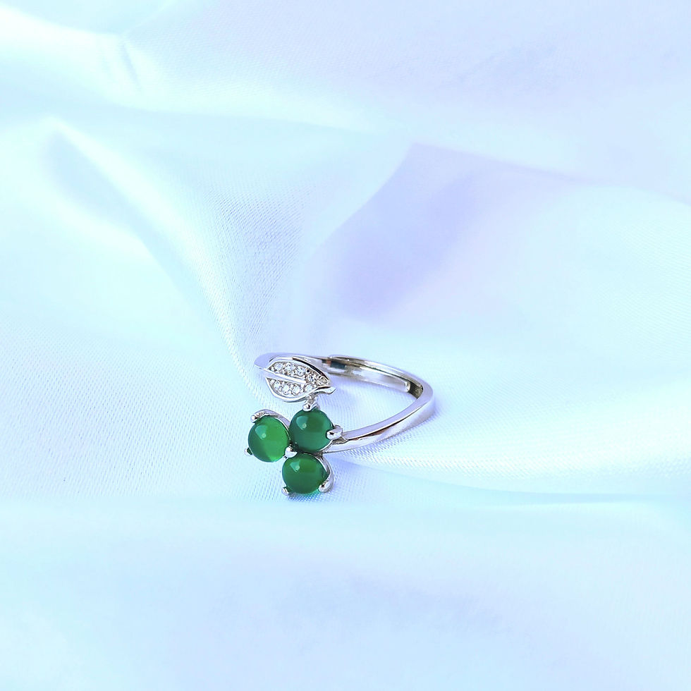 Miniature : Bague magnétisée 🔮/Confiance-nouveau départ/Chrysoprase 💚 Argent 925 ✨️
