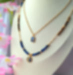 Miniature : 🌙✨ Colliers «Harmonie Astrale» – Grenat-Pierre de Lune ou Sodalite-Œil de tigre