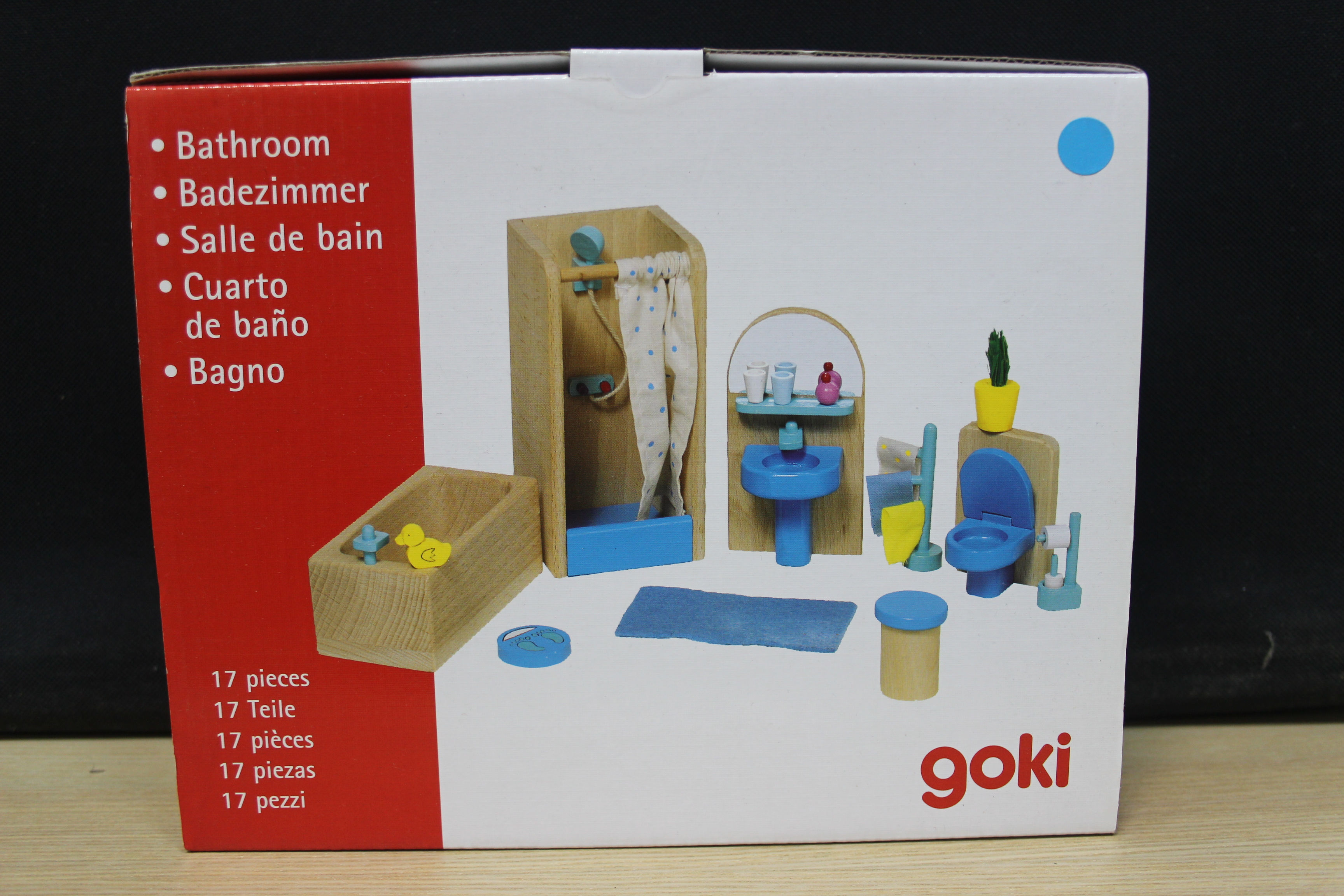 Goki - Dolls House Bathroom Furniture (Blue)