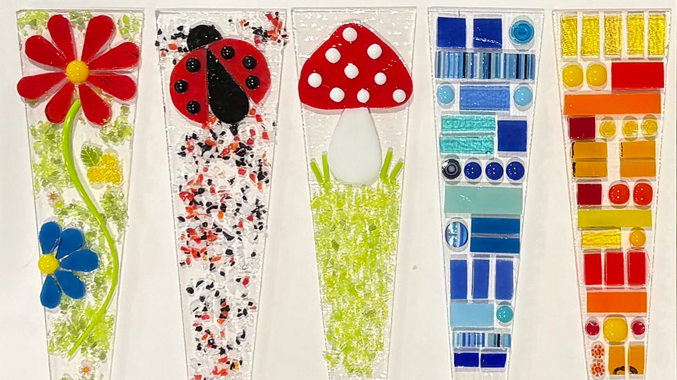 Glass Garden Gems: Fused Plant Stakes