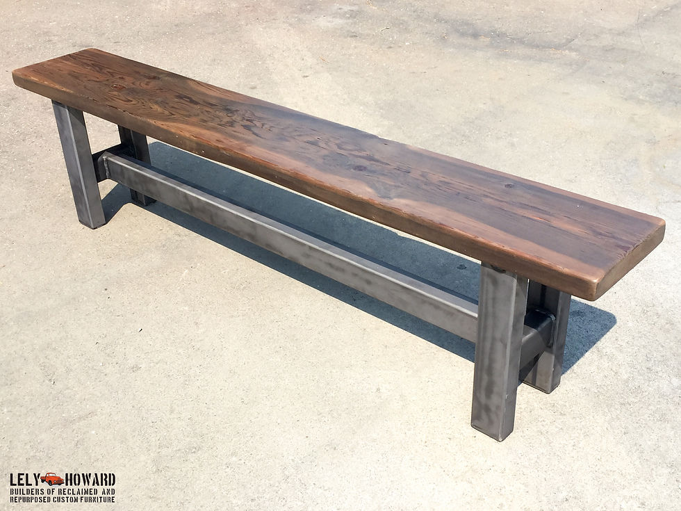 Farmhouse Industrial Bench