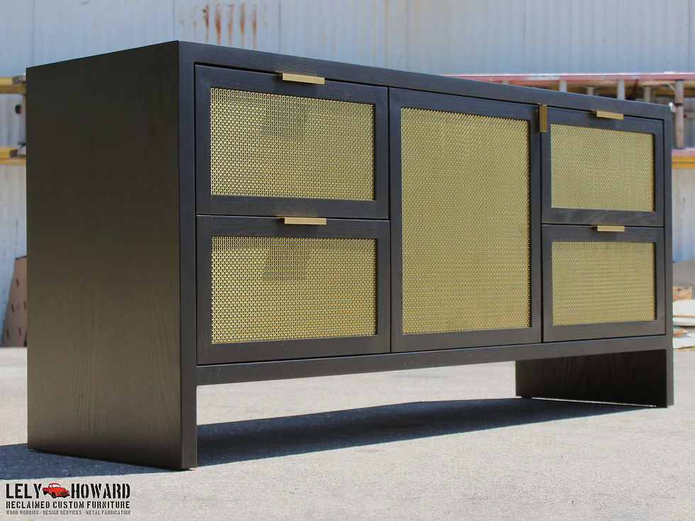 Miami Brass Mesh Cabinet