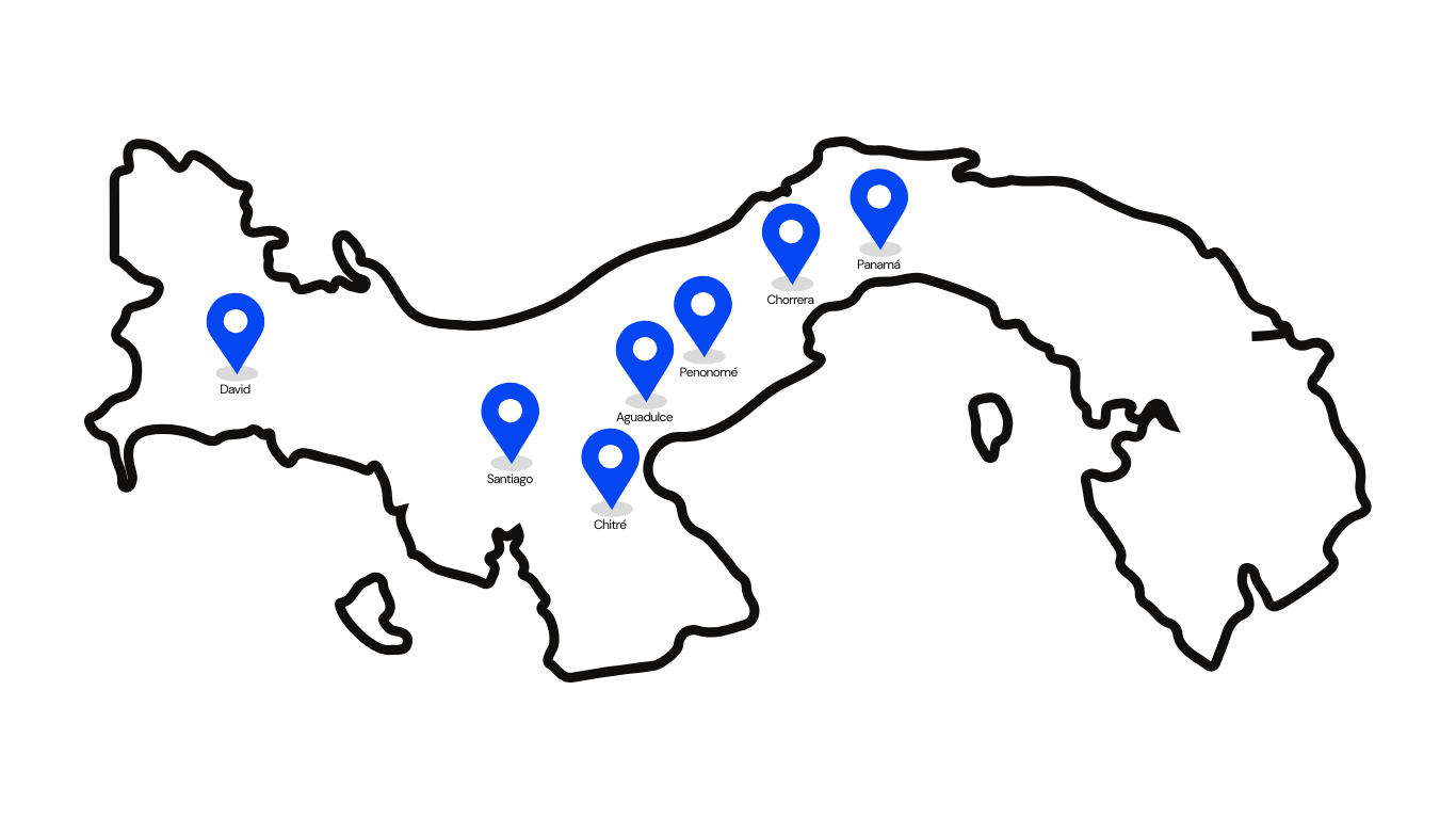 Mapa de ubicaciones de sucursales