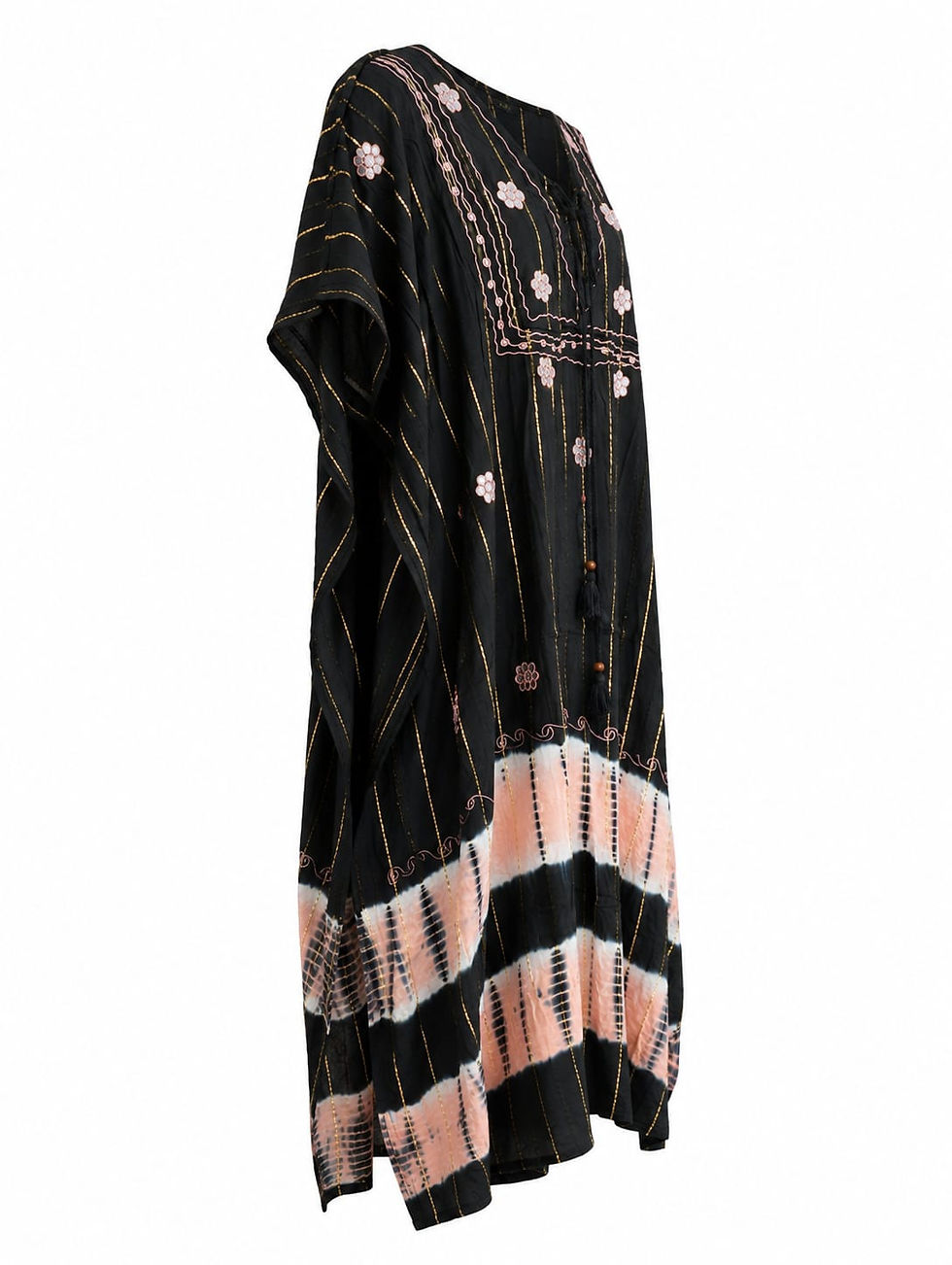 vestido bordado tie dye