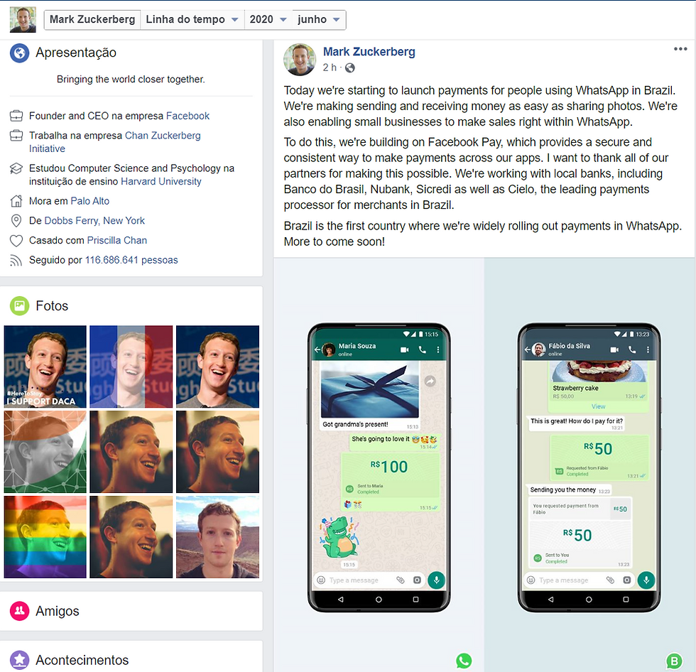 WhatsApp inaugura pagamento dentro do aplicativo