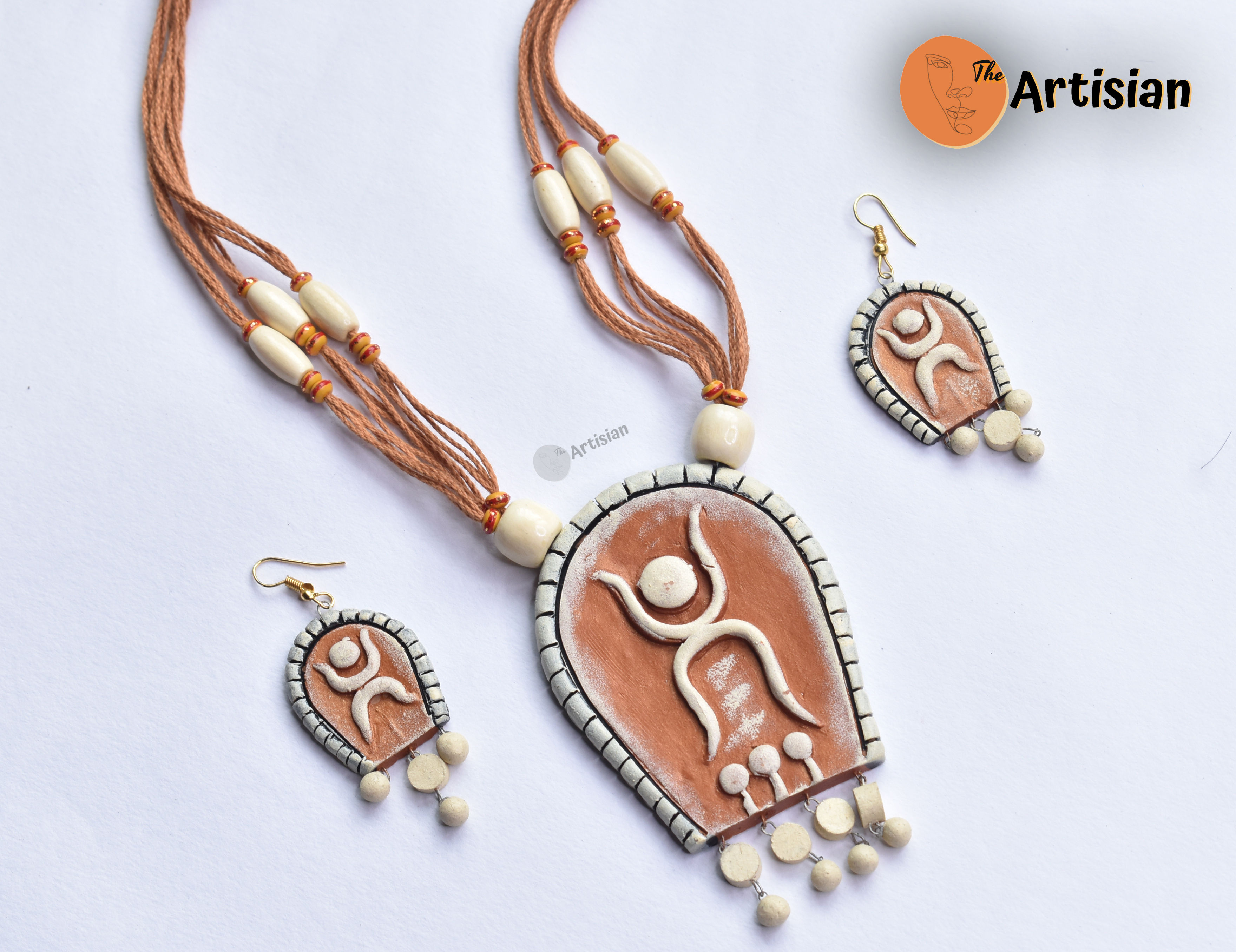 Swastik Terracotta Jewellery Set