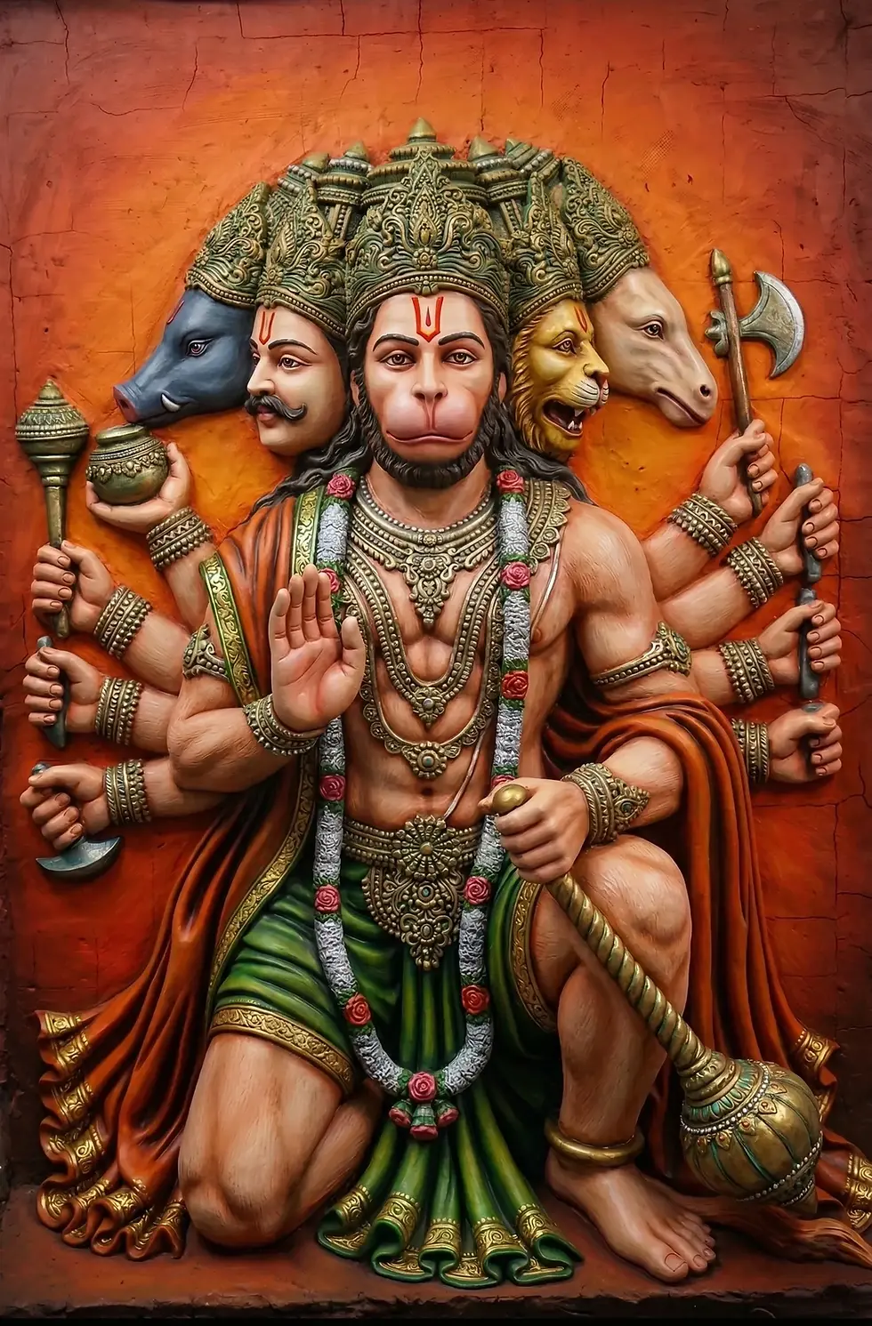 Pancha Mukhi Hanuman Sculpture.webp