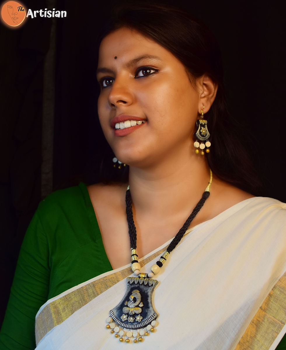 Thumbnail: Exclusive Ganesh Terracotta Jewellery Set