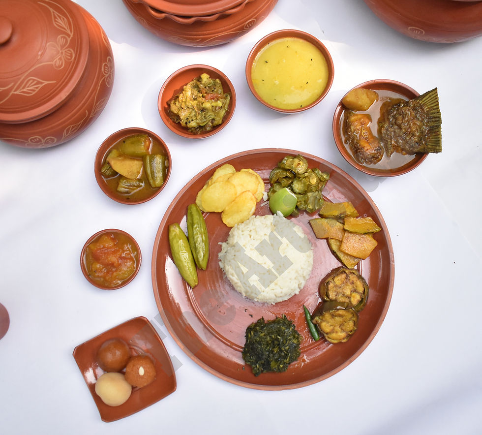Thumbnail: Terracotta Dinner Sets of 9 with Silicon Coating( Reusable  , Microwaveable)