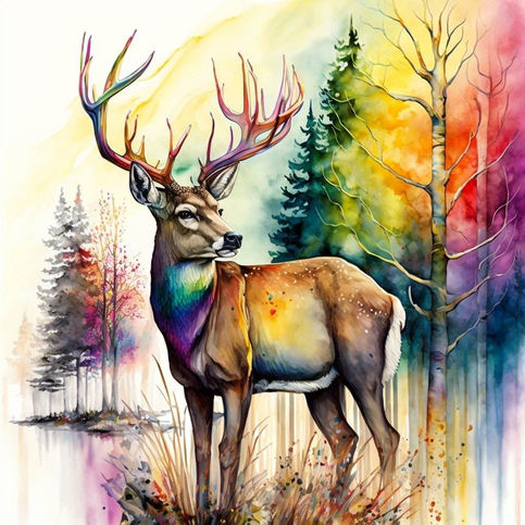 White Tail Deer Watercolor (digital).jpg