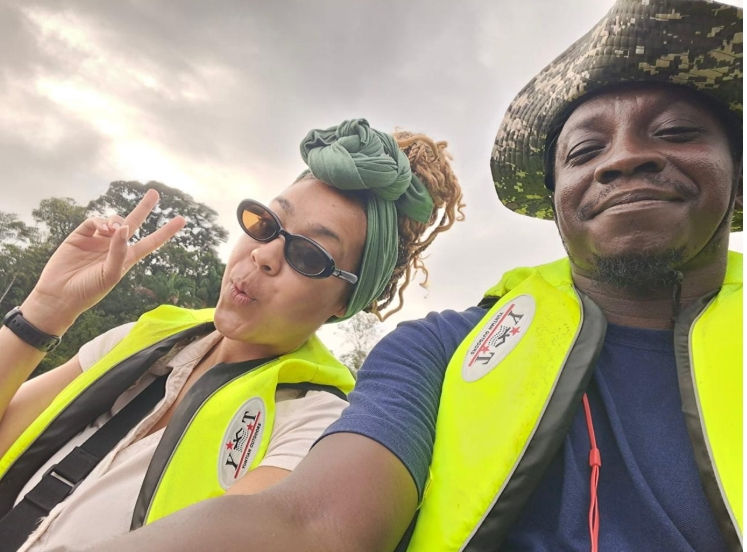 Alice and prominent Surinamese Saamaka conservationist, Lindie Aboikoni