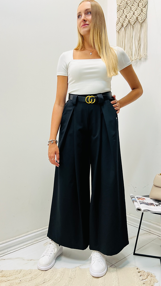 Miniatura: Volne kalhoty s paskem Eliza