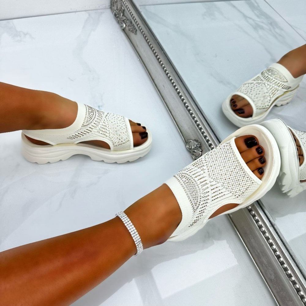 SPARKLY SOCK SANDALS