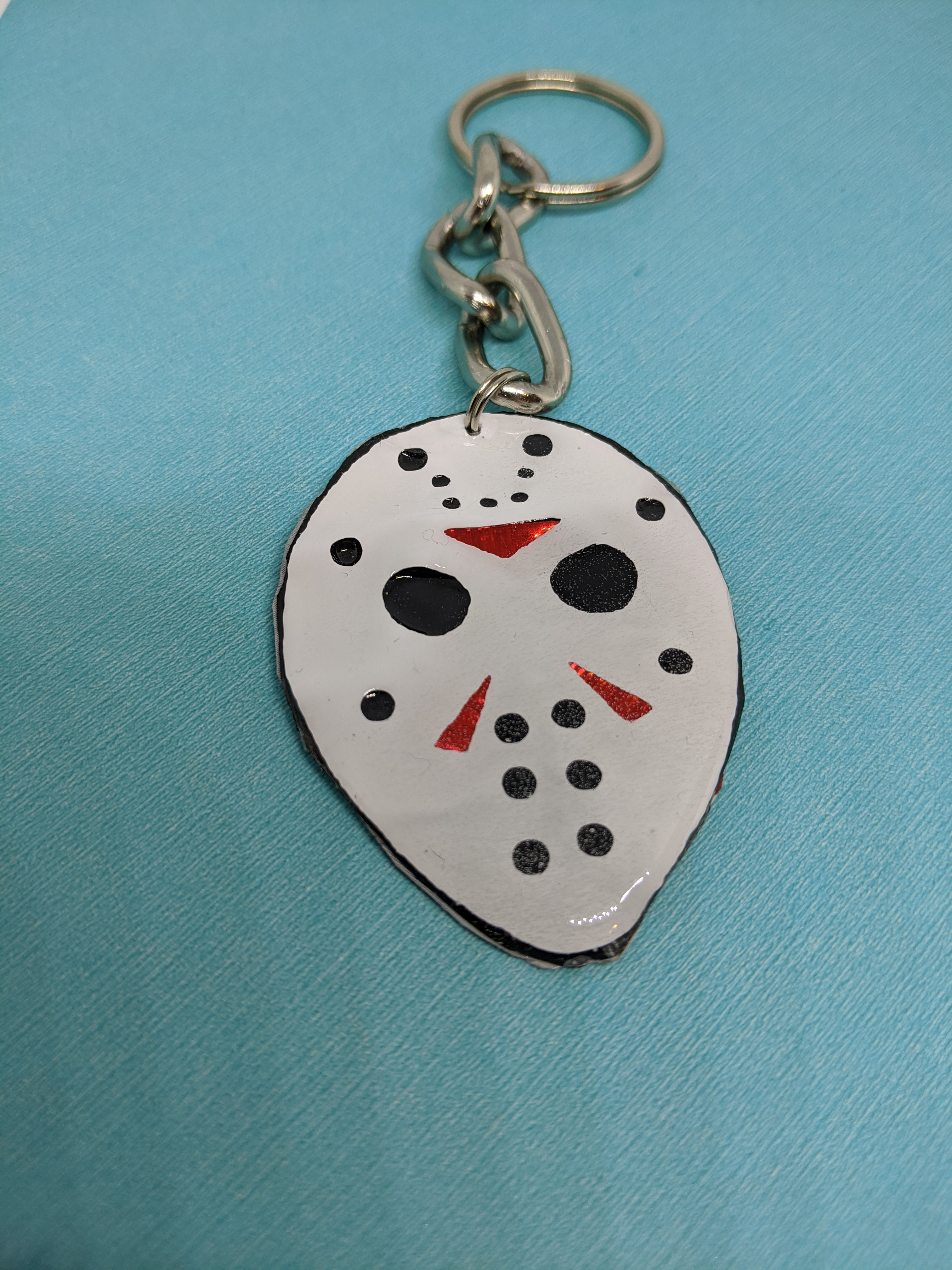 Friday the 13th Upcycled Keychain 