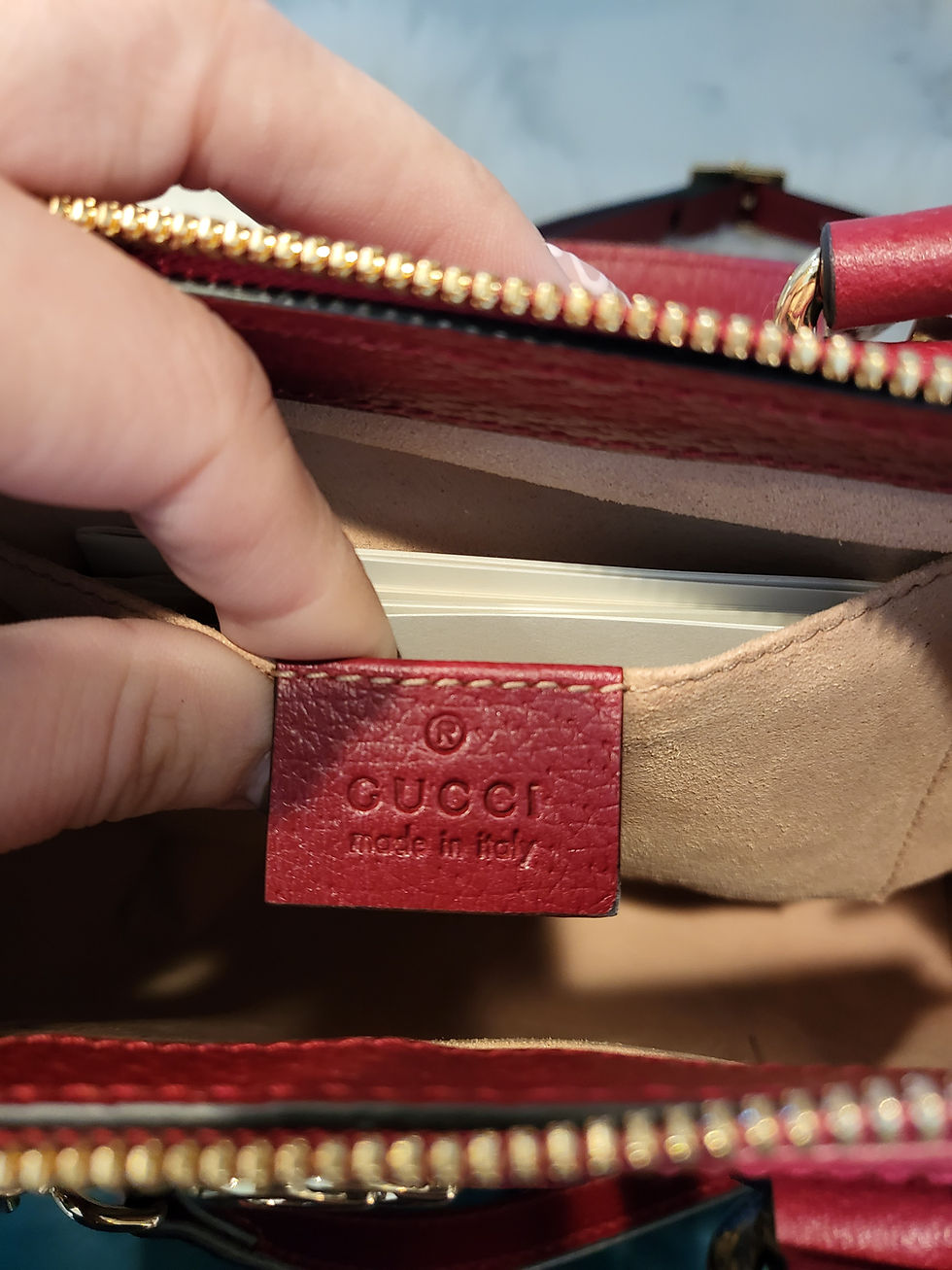 Thumbnail: GUCCI OPHIDIA FLORA GG SUPREME TOTE IN RED TRIM