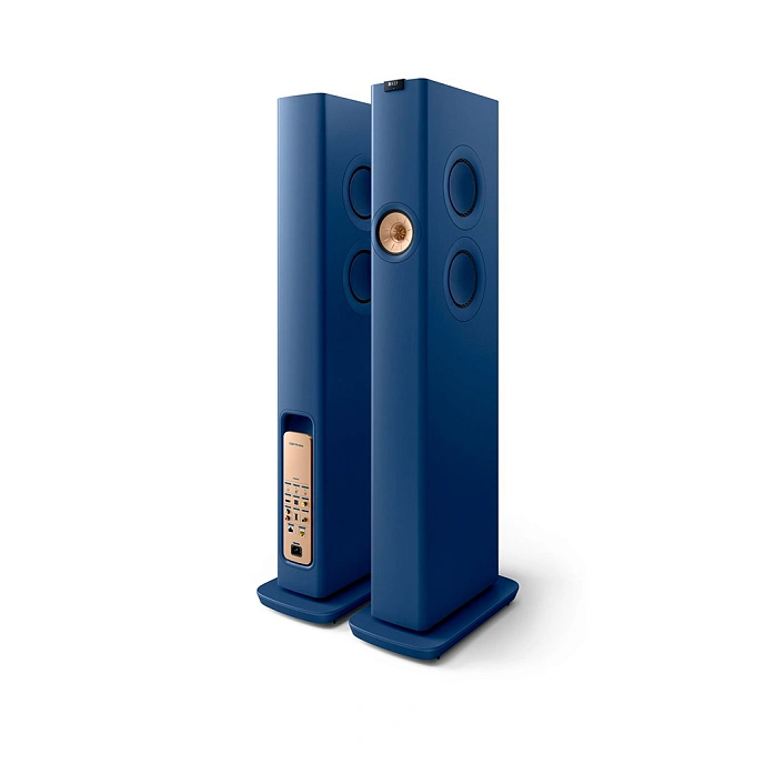 "KEF LS60 Wireless floorstanding speakers with 12th-gen Uni-Q Metacell drivers and adaptive DSP"