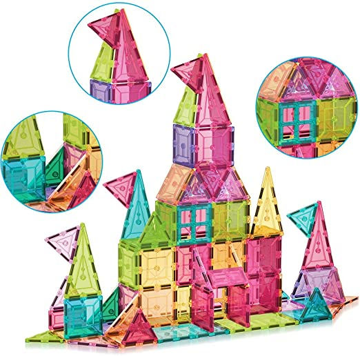 Thumbnail: Magnetic Tiles 82 PCs Set || STEM Magnetic Building Blocks Educational Toys