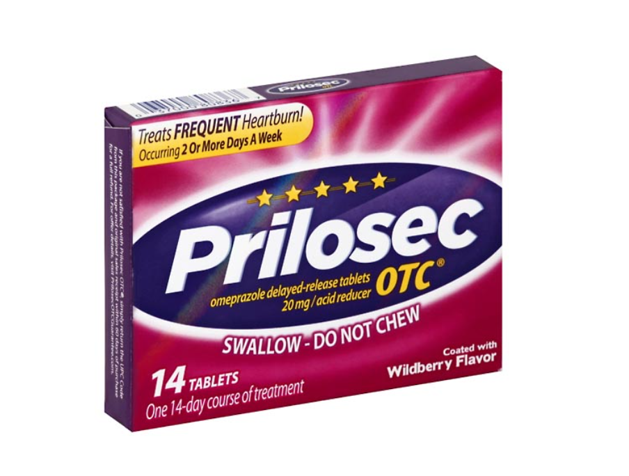 Prilosec Acid Reducer, 20 mg, Omeprezole Delayed-Release Tablets, Wildberry