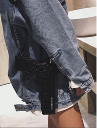 Thumbnail: Creative Gun Shape Cool Chain Shoulder Bag